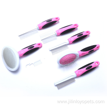 Pet set brush open comb flea anti-static massage